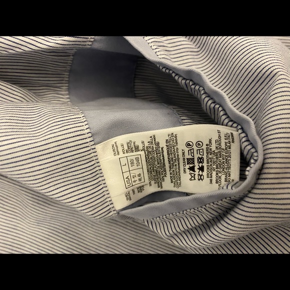 Authentic Beautiful Mens Brooks Brothers 346 bomber jacket zip up blue Large L - Picture 14 of 14